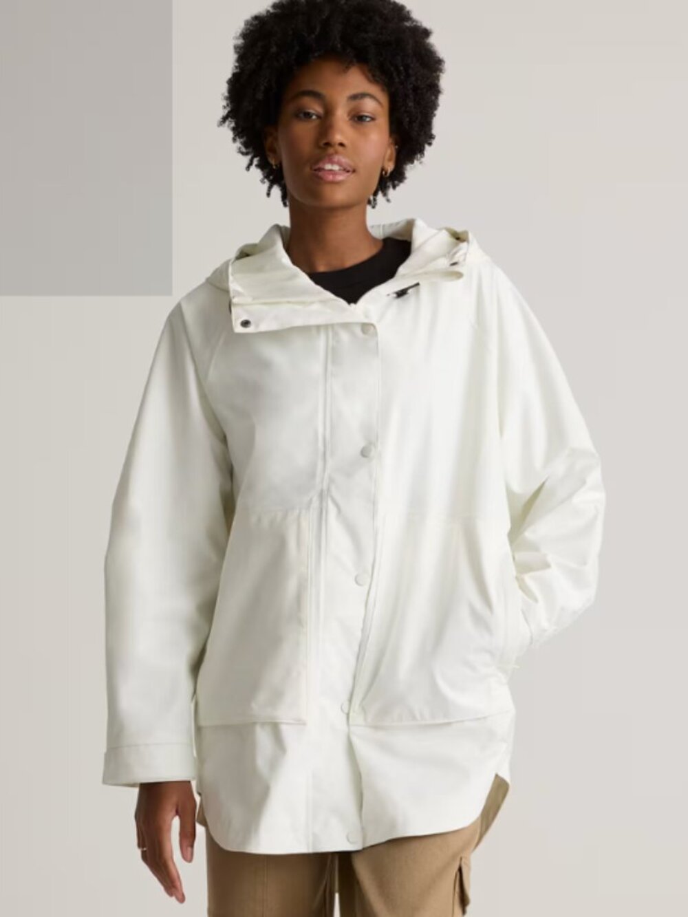 Quince Weather Proof Oversized Rain Jacket Frost S NWT